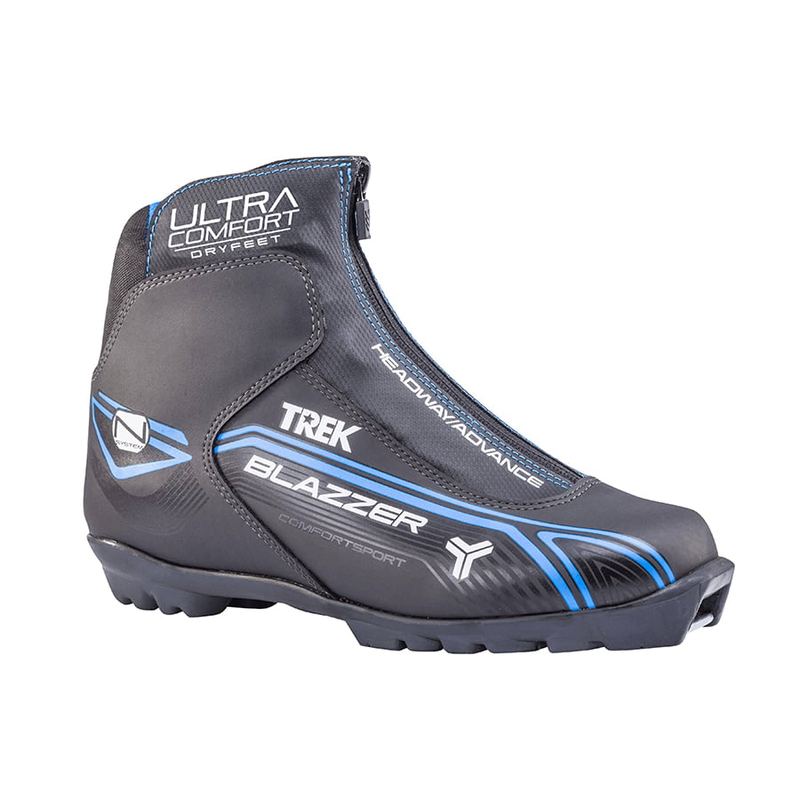 фото Ботинки лыжные nnn trek blazzercomfort3 черный/лого синий ru44/eu45/cm28,5