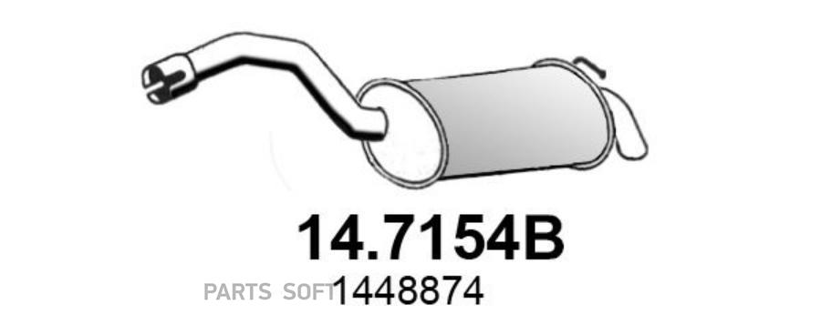 

Глушитель выхлопных газов конечный ASSO 147154b