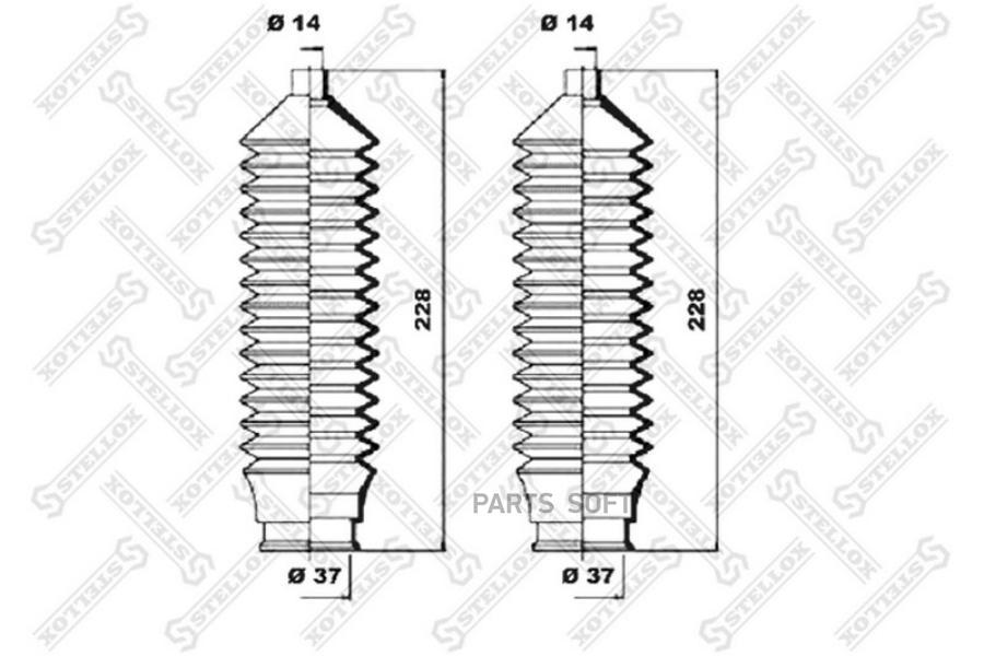 

14-71011-SX_пыльник рейки рулевой! без г/у Mazda 121 ZQ 96>, Ford Fiesta all 83>