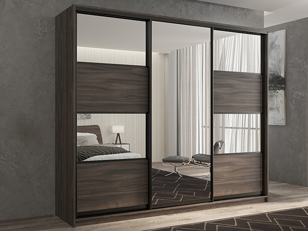 

Шкаф-купе 3-х дверный Кааппи 5 Орех Тьеполло 240х60х230 см, Коричневый