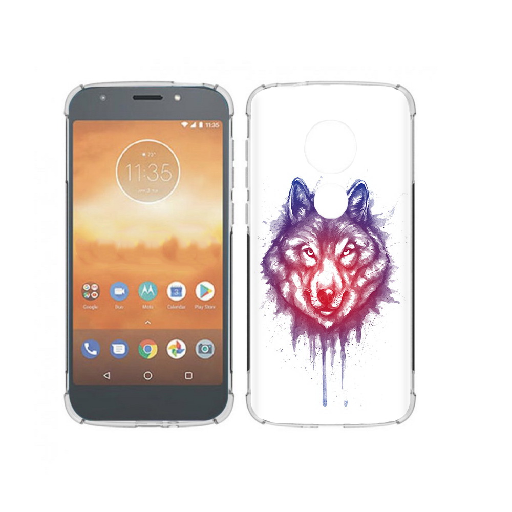 

Чехол MyPads Tocco для Motorola Moto E5 Play пушистый волк (PT227065.372.561), Прозрачный, Tocco
