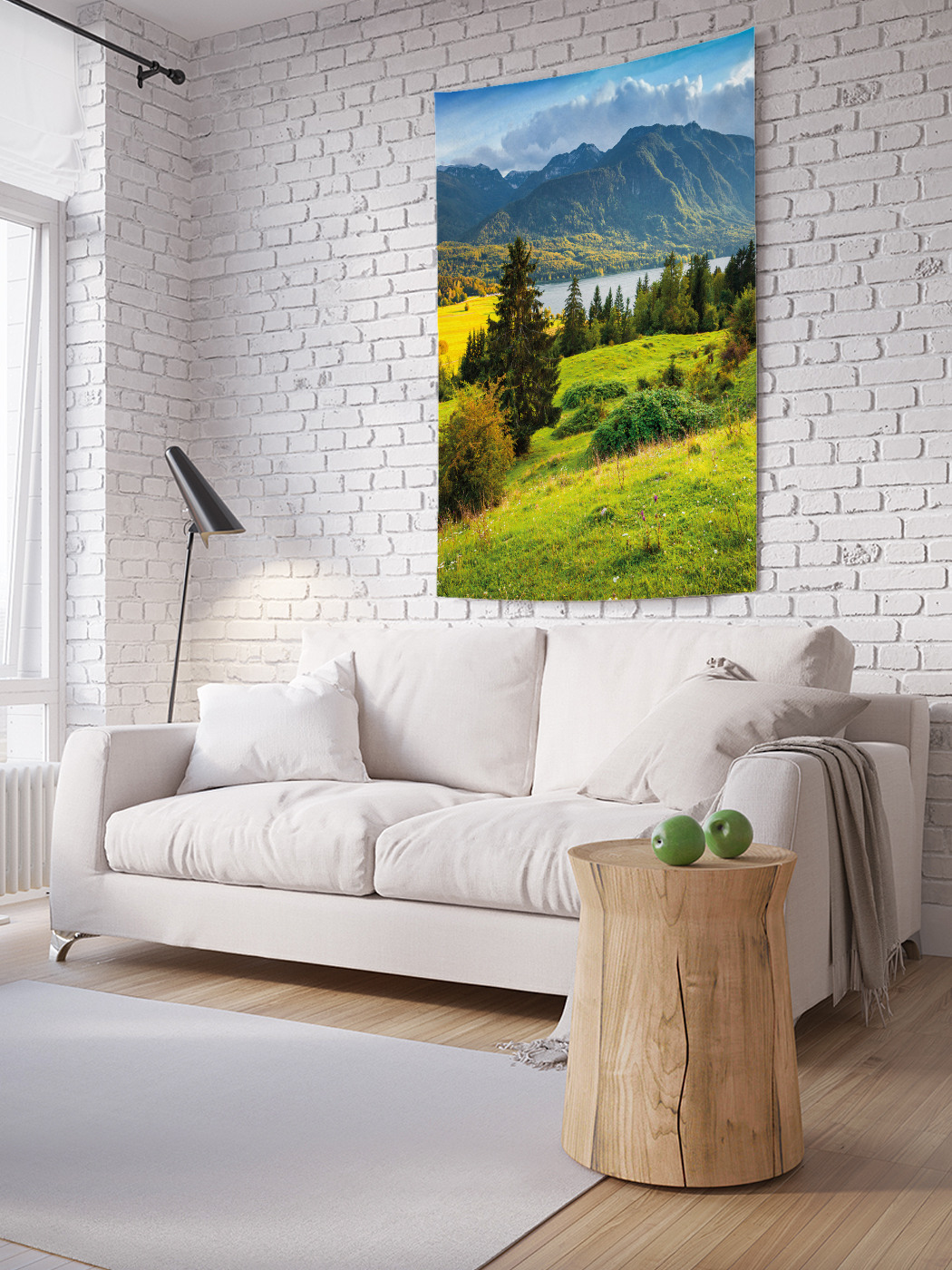 

Вертикальное фотопанно на стену JoyArty Озеро у подножья гор 100x150 см, Озеро у подножья гор