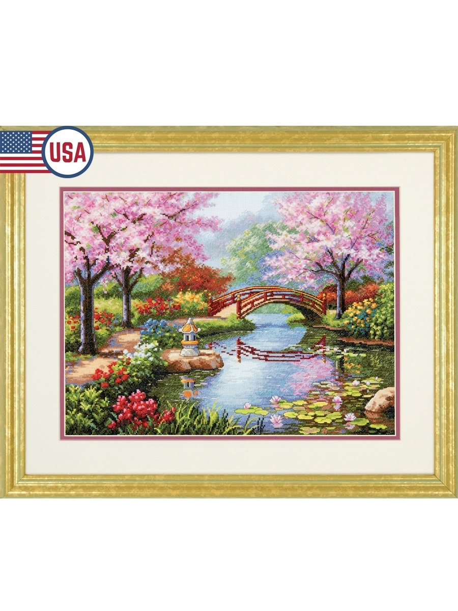 

Вышивка крестом Dimensions Японский сад, 40х30 см, Японский сад