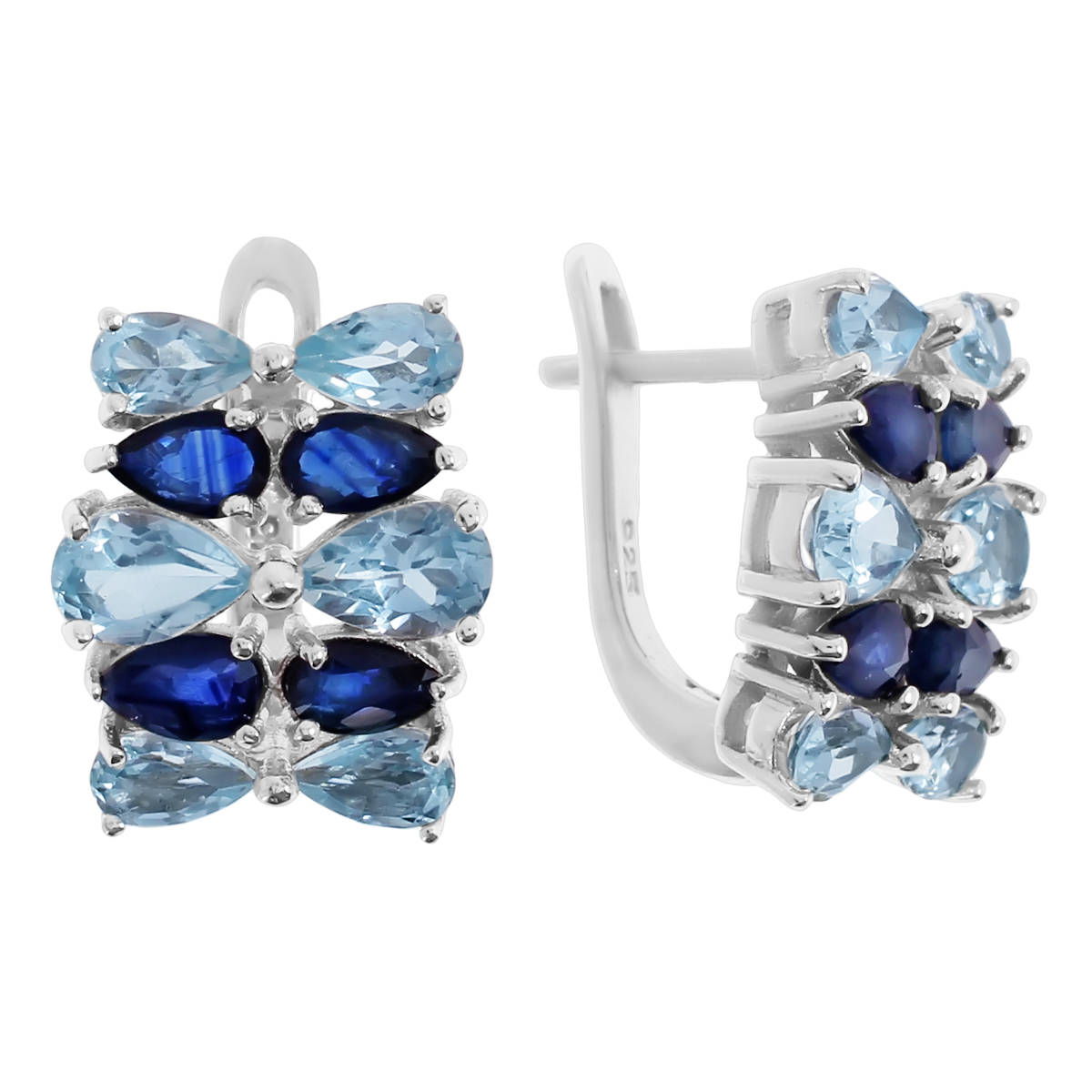 

Серьги из серебра с сапфиром Balex Jewellery 2405936232, 2405936232