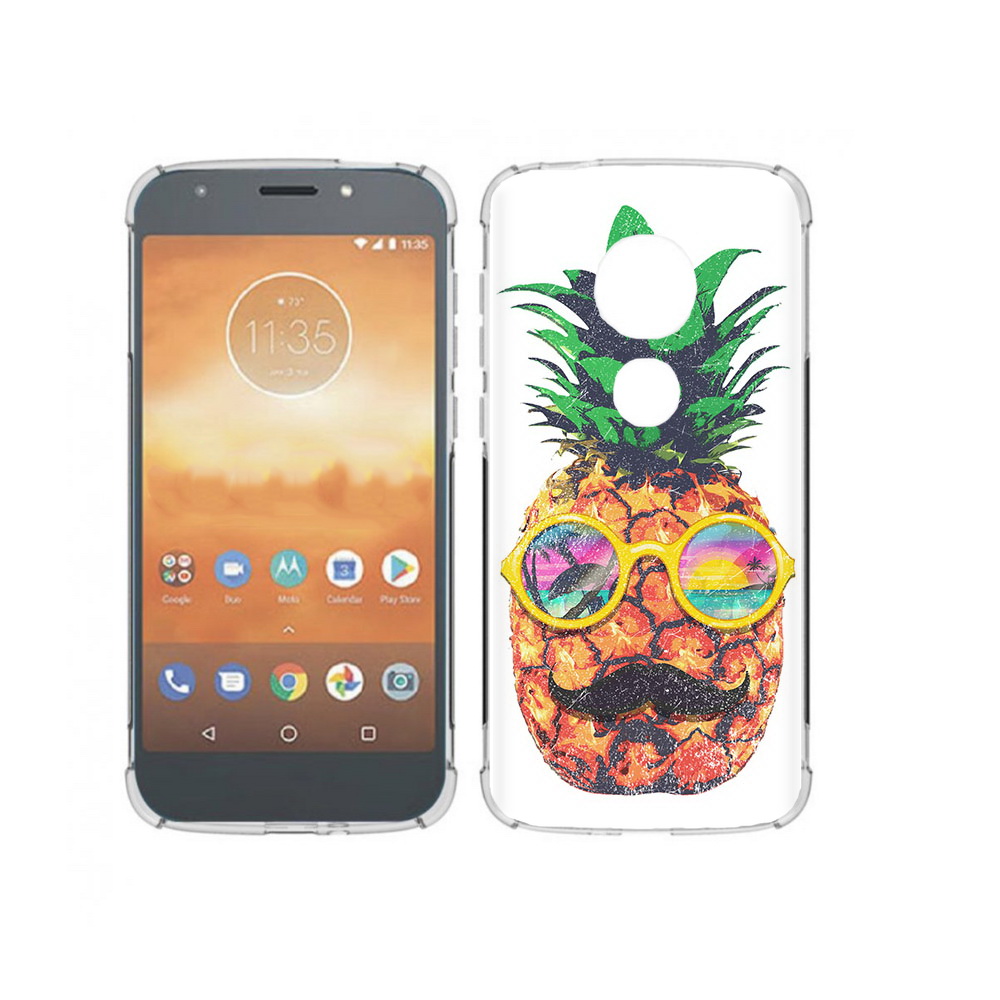 

Чехол MyPads Tocco для Motorola Moto E5 Play прикольный ананас с лицом (PT227065.372.556), Прозрачный, Tocco