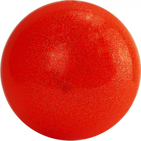 фото Мяч для худ. гимнастики , арт.agp-19-06, диам. 19 см, пвх, оранжевый с блестками рэй-спорт