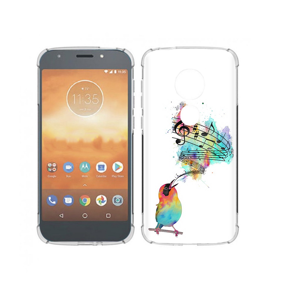 

Чехол MyPads Tocco для Motorola Moto E5 Play певчая птичка (PT227065.372.536), Прозрачный, Tocco