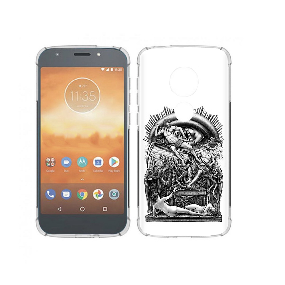 

Чехол MyPads Tocco для Motorola Moto E5 Play оракул черно белый (PT227065.372.528), Прозрачный, Tocco
