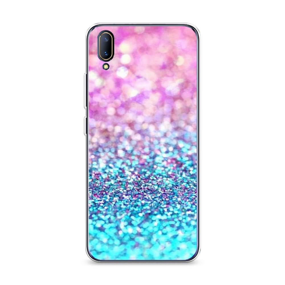 

Силиконовый чехол "Розово-голубые глиттеры рисунок" на Vivo V11 (V11 Pro)