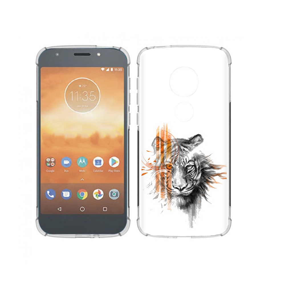 

Чехол MyPads Tocco для Motorola Moto E5 Play огненный тигр (PT227065.372.526), Прозрачный, Tocco