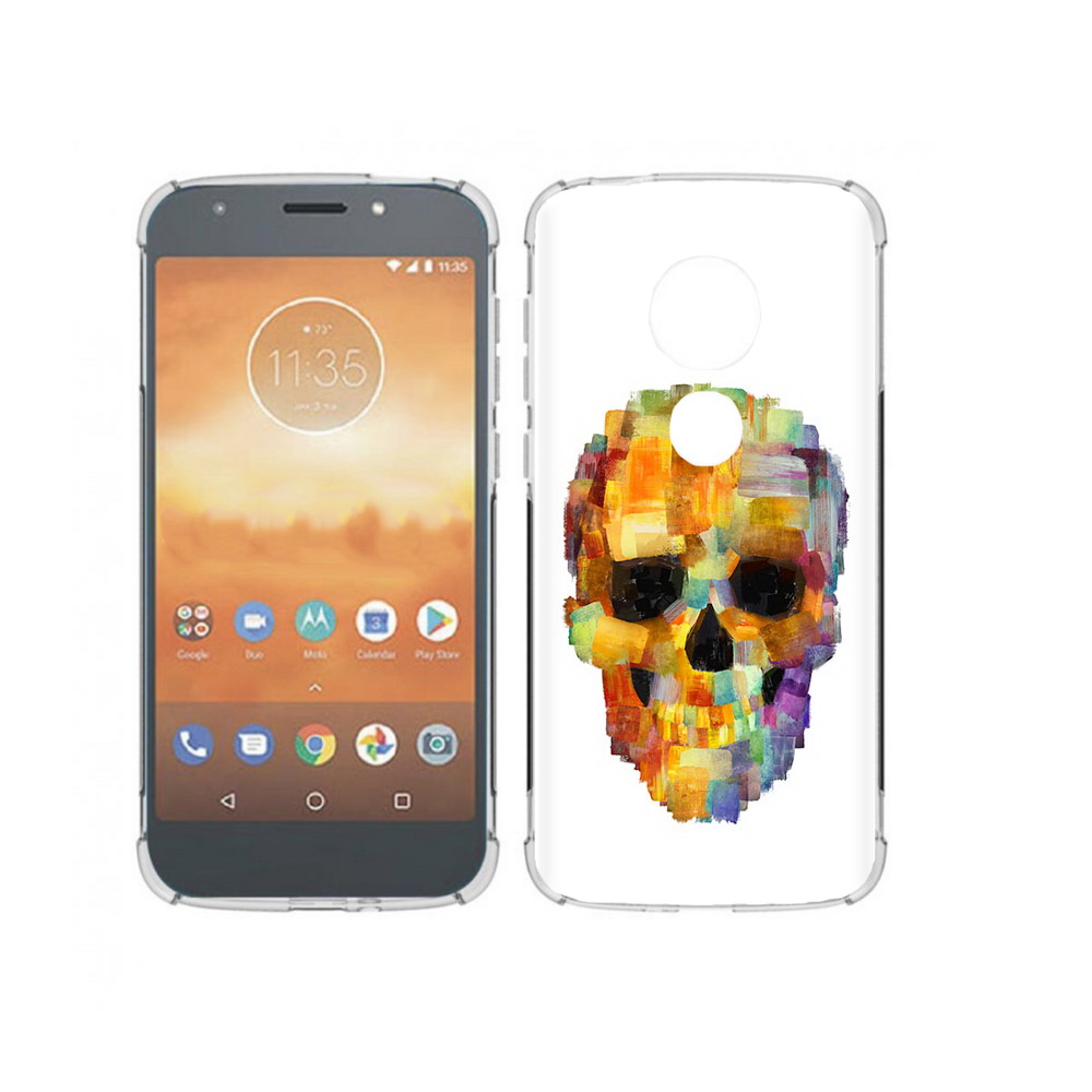 

Чехол MyPads Tocco для Motorola Moto E5 Play нарисованный череп (PT227065.372.516), Прозрачный, Tocco