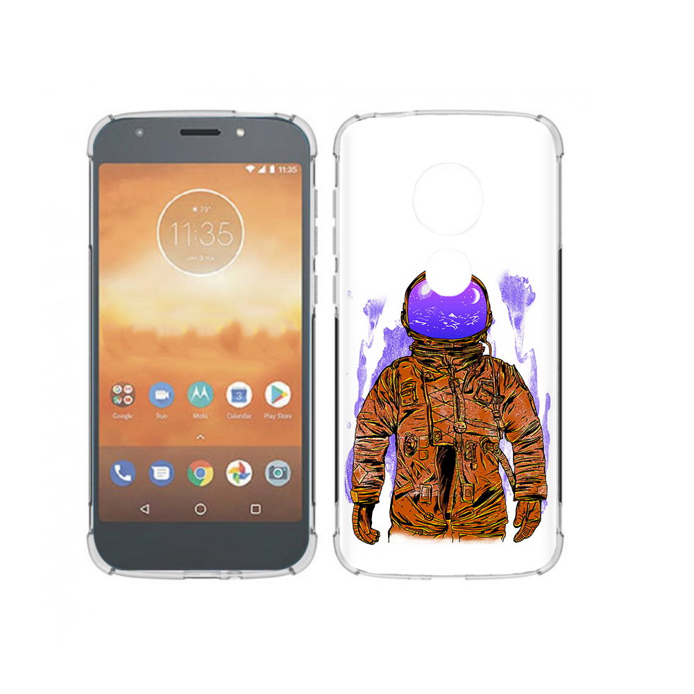 

Чехол MyPads Tocco для Motorola Moto E5 Play нарисованный мужчина в скафандре, Прозрачный, Tocco