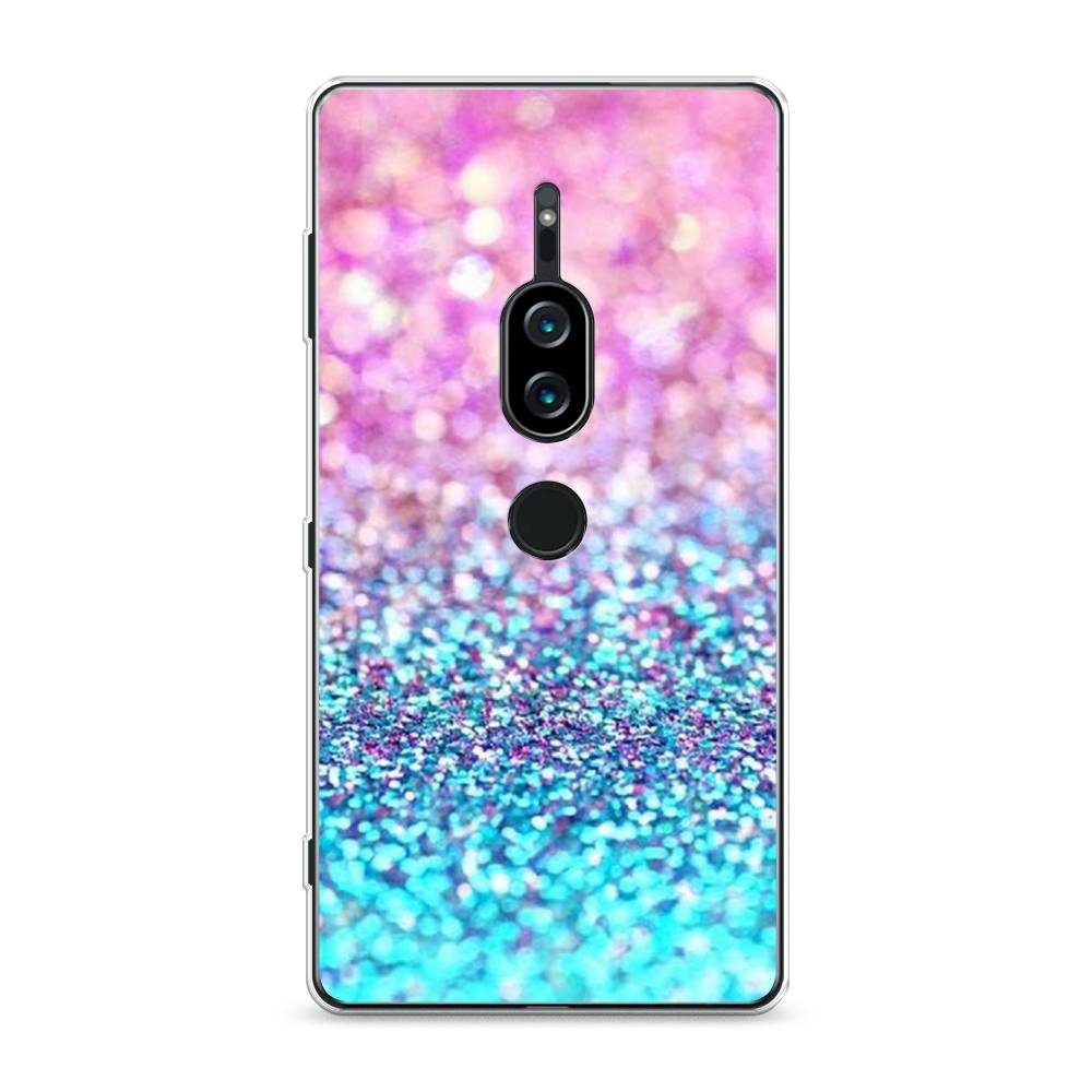 

Силиконовый чехол "Розово-голубые глиттеры рисунок" на Sony Xperia XZ2 Premium