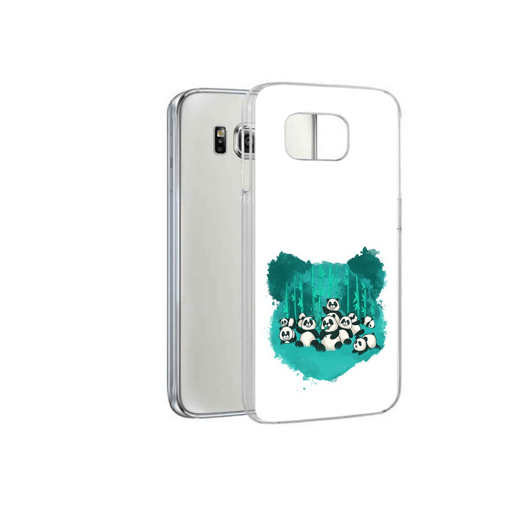 

Чехол MyPads Tocco для Samsung Galaxy S6 нарисованные панды (PT12300.506.508), Прозрачный, Tocco