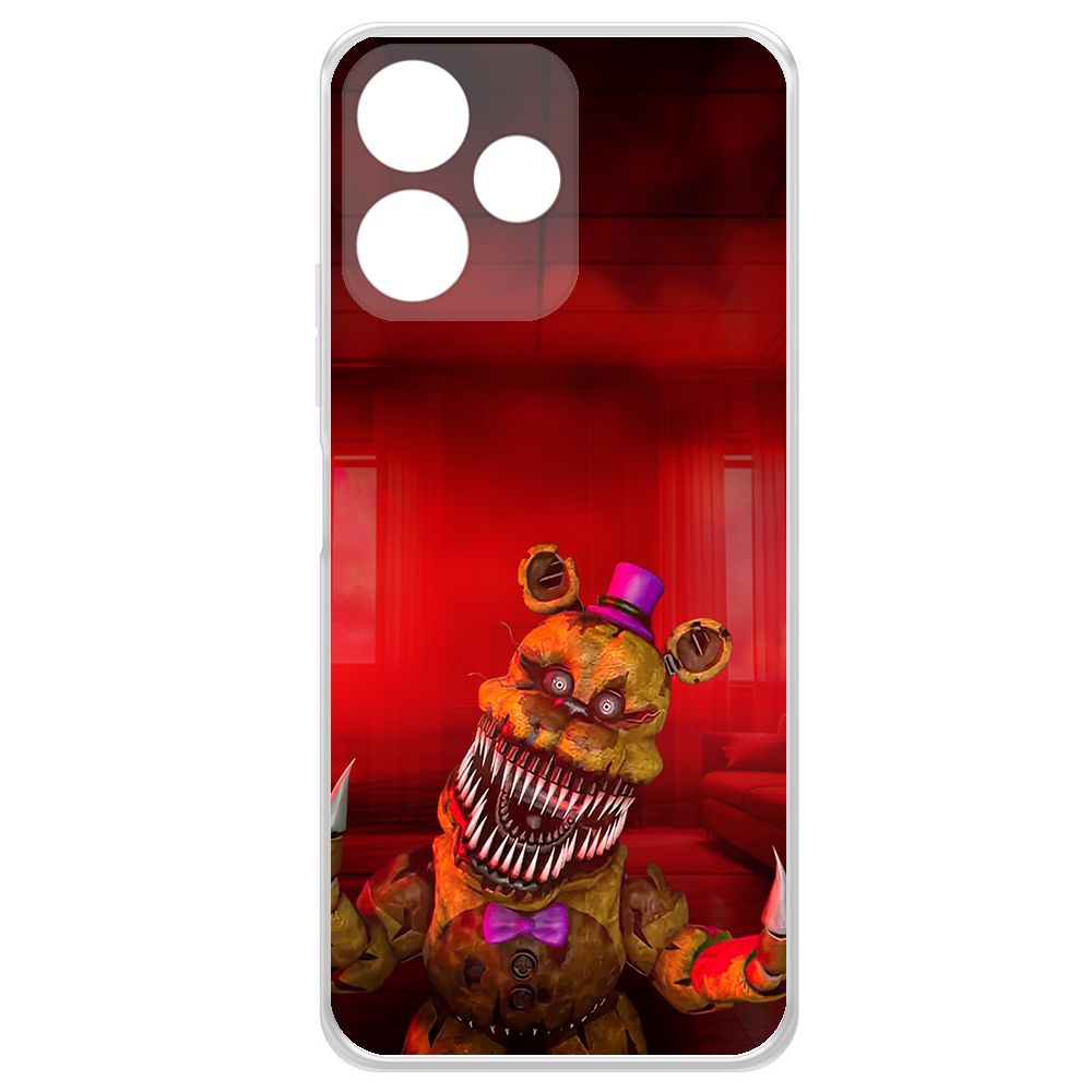 

Чехол-накладка Krutoff Clear Case ФНАФ - Фредди атакует для Xiaomi Poco M6 Pro 5G, Прозрачный