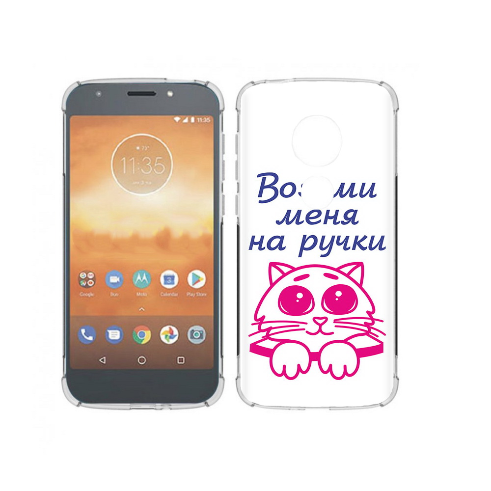 

Чехол MyPads Tocco для Motorola Moto E5 Play мяу (PT227065.372.491), Прозрачный, Tocco