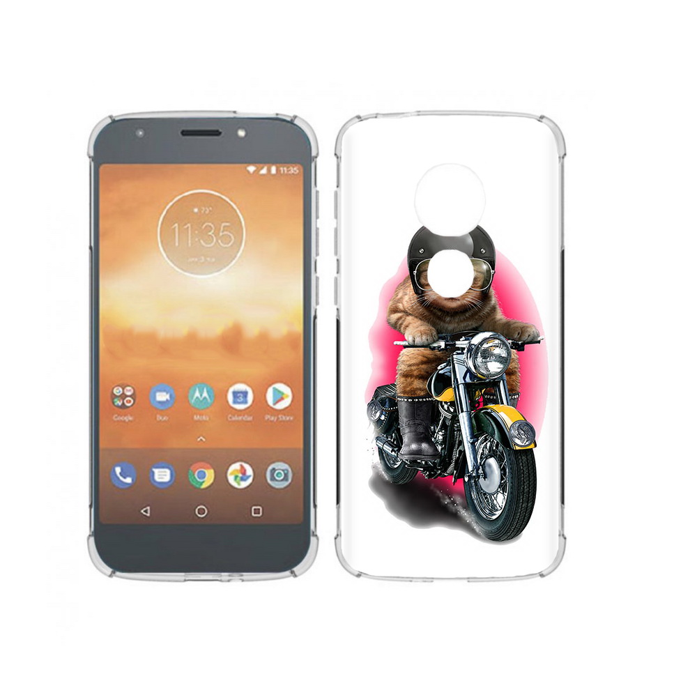 

Чехол MyPads Tocco для Motorola Moto E5 Play мото-кот (PT227065.372.485), Прозрачный, Tocco