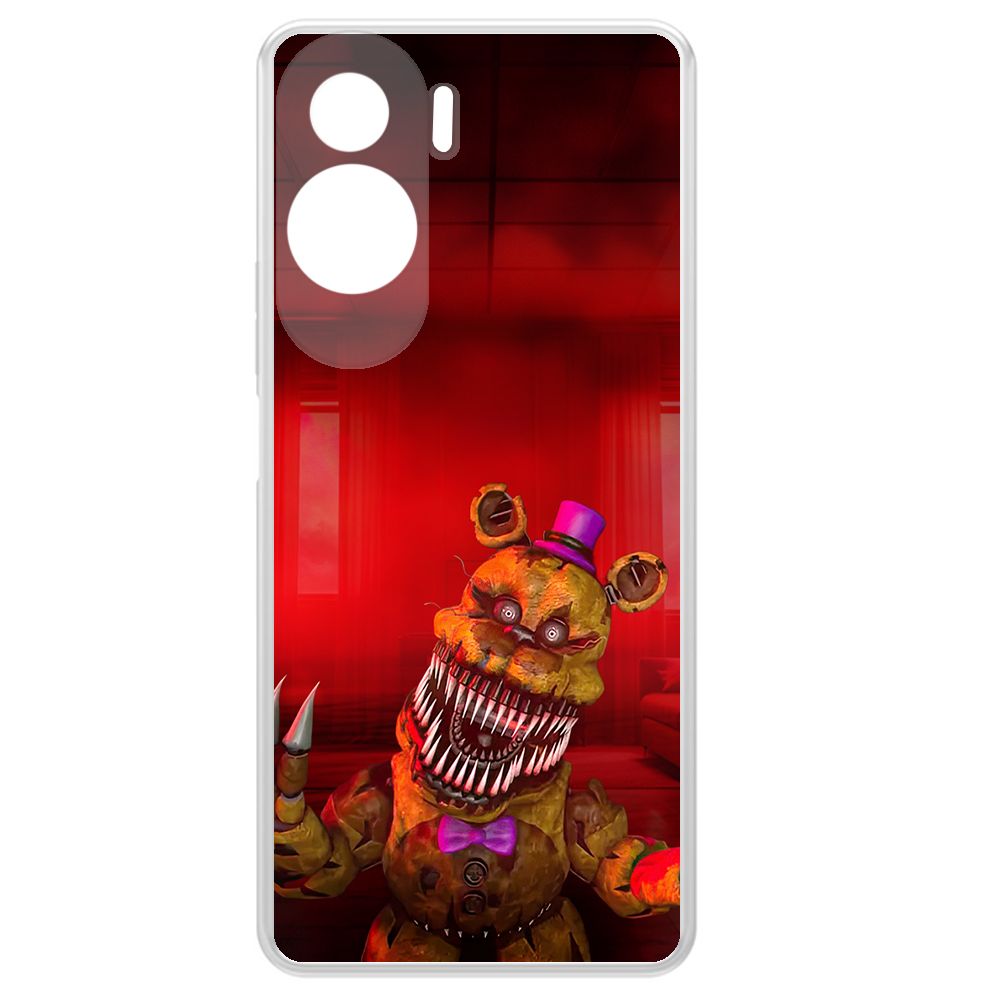 

Чехол-накладка Krutoff Clear Case ФНАФ - Фредди атакует для Honor X50i, Прозрачный
