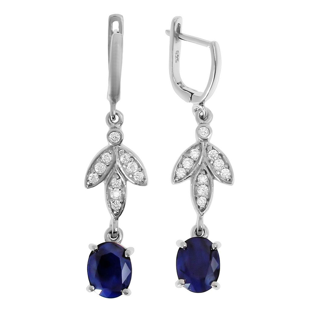 

Серьги из серебра с сапфиром Balex Jewellery 2405932605, 2405932605