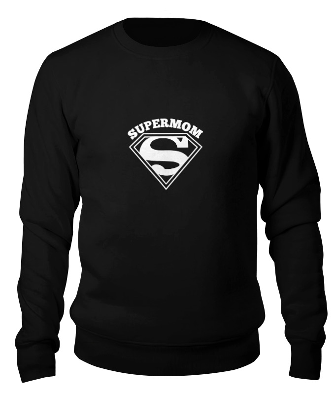 

Свитшот унисекс Printio Супермама (supermom) черный XL, Супермама (supermom)