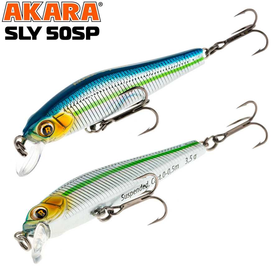 

Воблер Akara Sly 50SP 3,5 гр 1/8 oz 2,0 in A81, Разноцветный, Sly