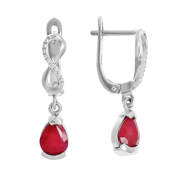 

Серьги из серебра с рубином Balex Jewellery 2405936943, 2405936943