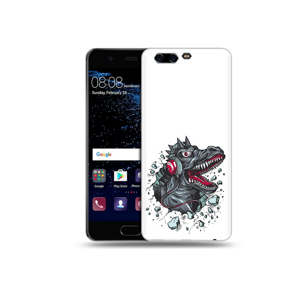 

Чехол MyPads Tocco для Huawei P10 Plus Нарисованный динозавр в наушниках (PT60941.40.124), Прозрачный, Tocco