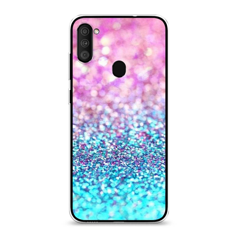 

Силиконовый чехол "Розово-голубые глиттеры рисунок" на Samsung Galaxy M11