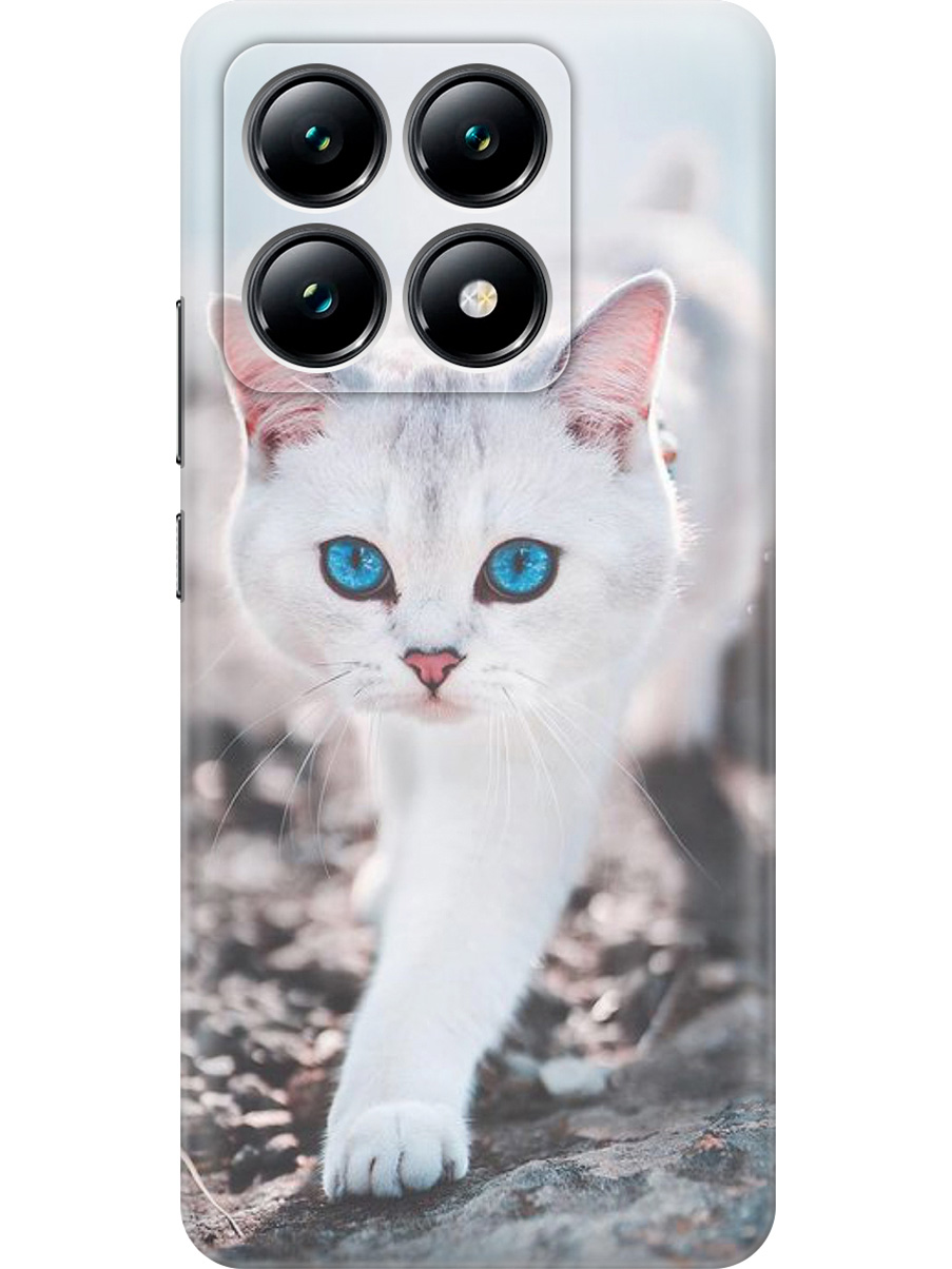 

Силиконовый чехол на Xiaomi 14T с принтом "Голубоглазый кот", Прозрачный;белый;серый;синий, 785978412