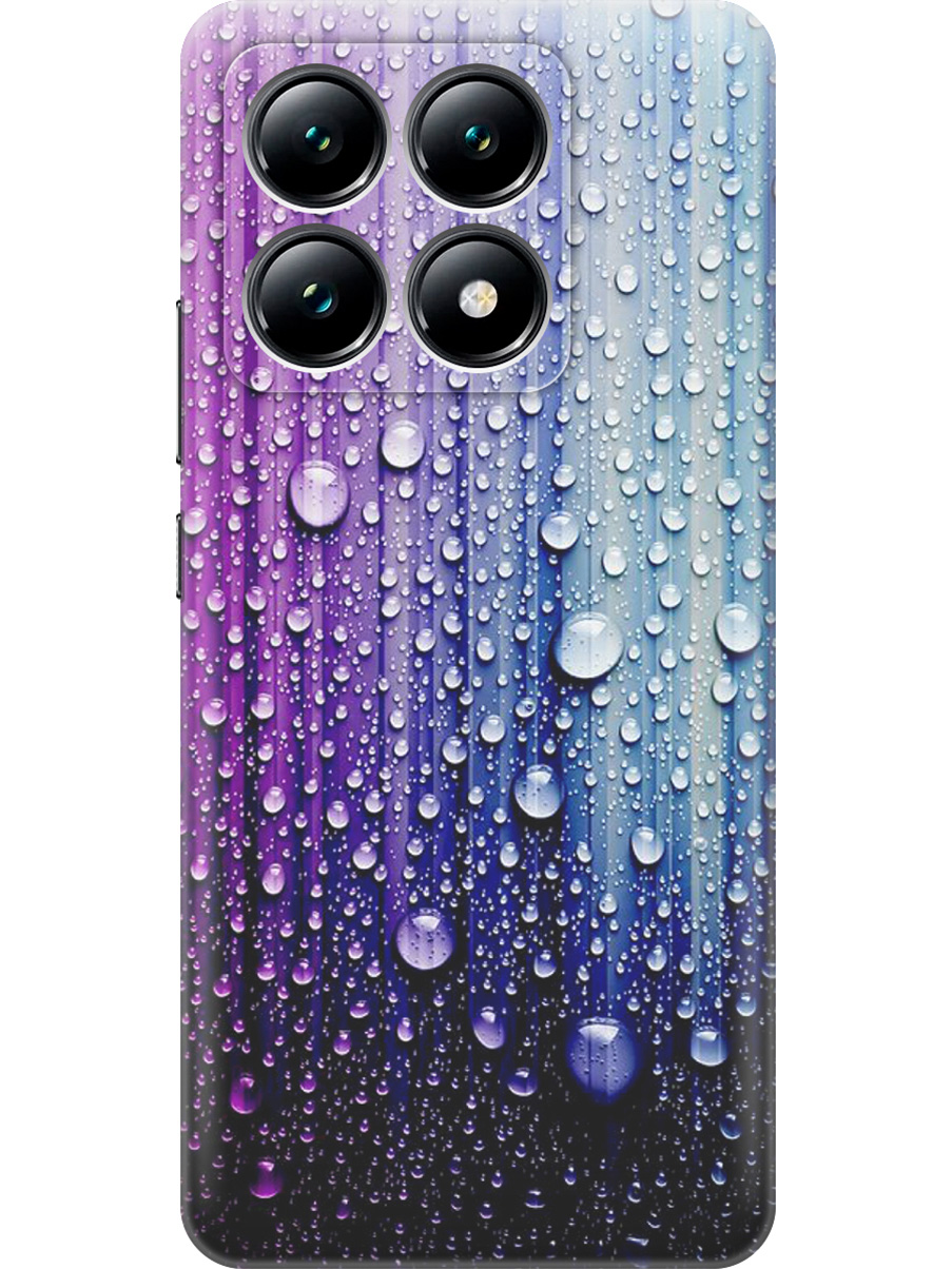 

Силиконовый чехол на Xiaomi 14T с принтом "Капли на голубом", Прозрачный;голубой;фиолетовый, 785978441