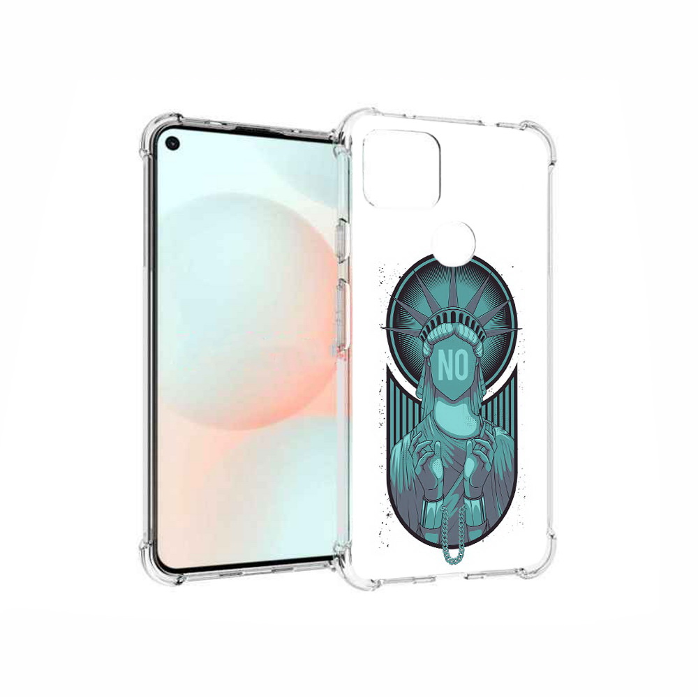 

Чехол MyPads Tocco для Google Pixel 5A статуя свободы зеленый, Прозрачный, Tocco