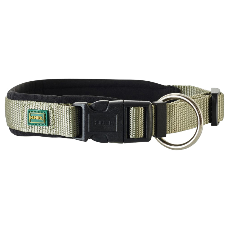 

Ошейник для собак Hunter Neoprene оливково-черный, обхват шеи 28-30см