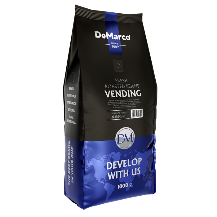 Кофе в зернах DeMarco Fresh Roasted Beans Vending, 1000 г