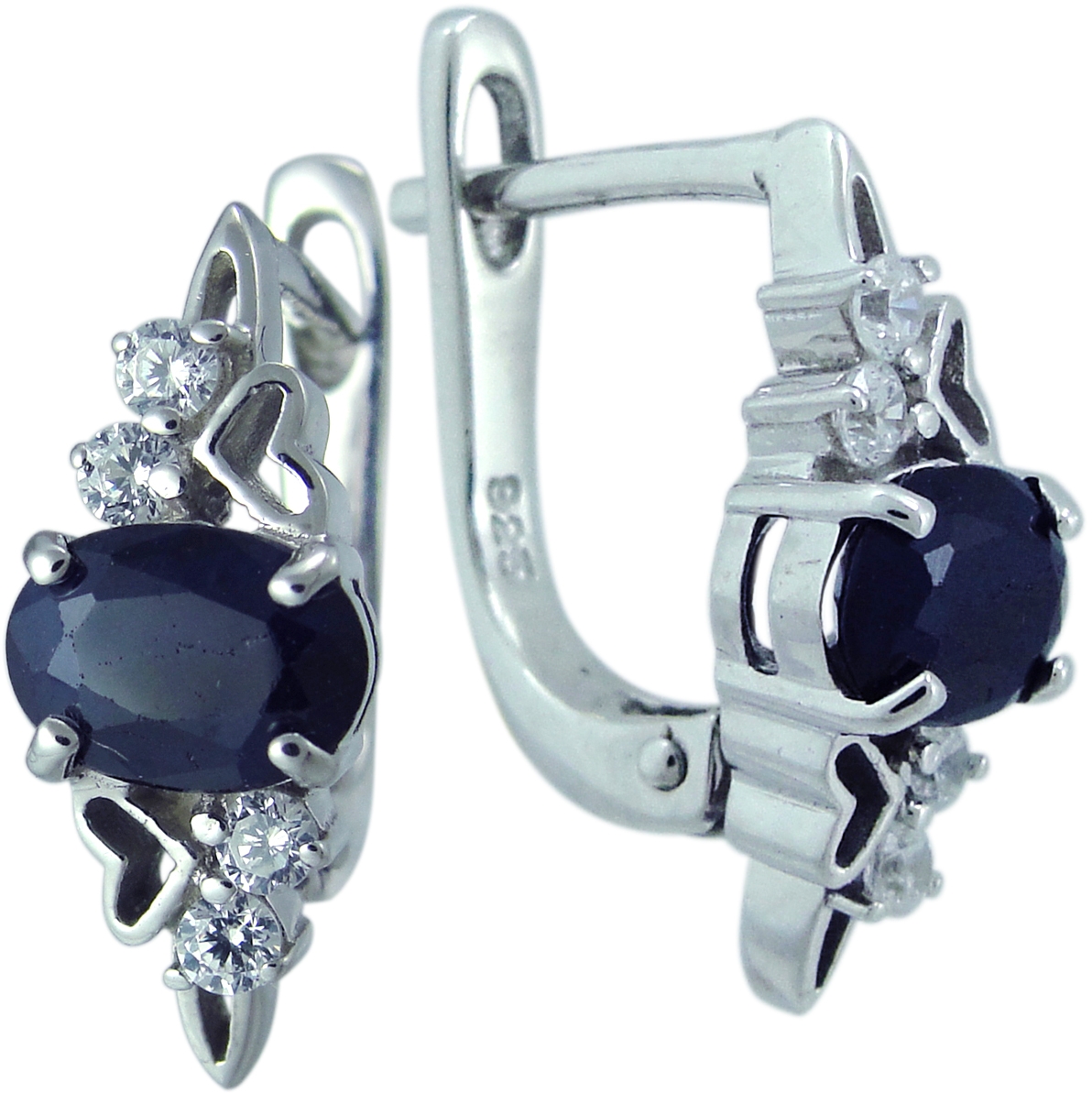 

Серьги из серебра с сапфиром Balex Jewellery 2405937597, 2405937597