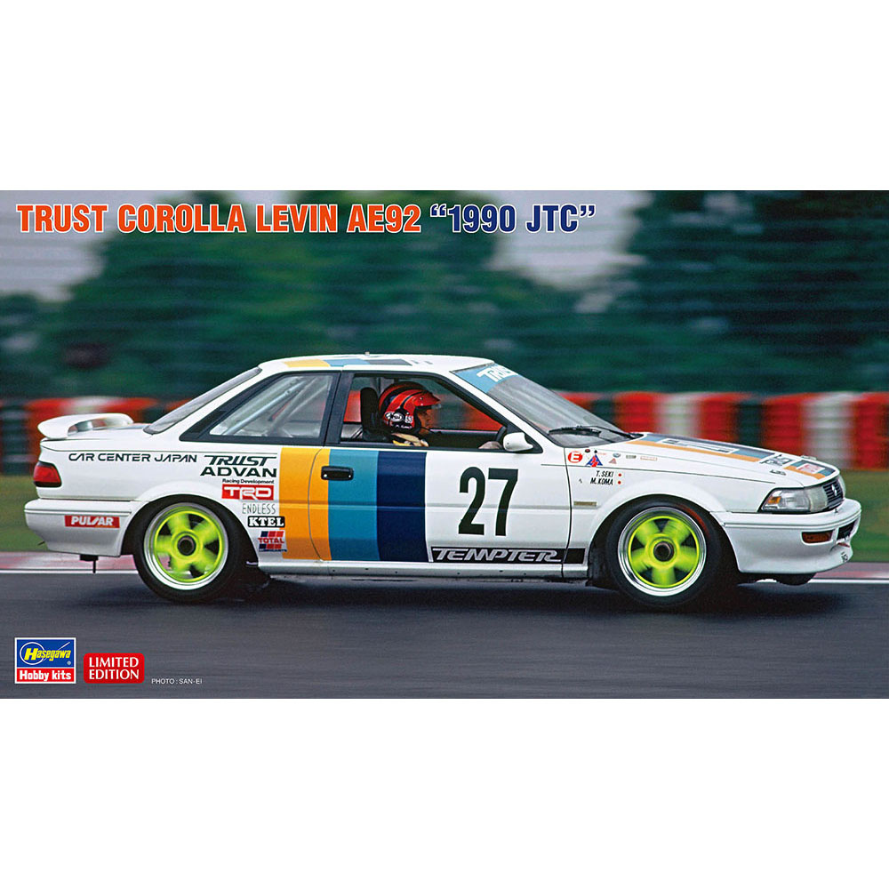 фото Сборная модель hasegawa 1/24 автомобиль trust corolla levin ae92 "1990 jtc" 20564