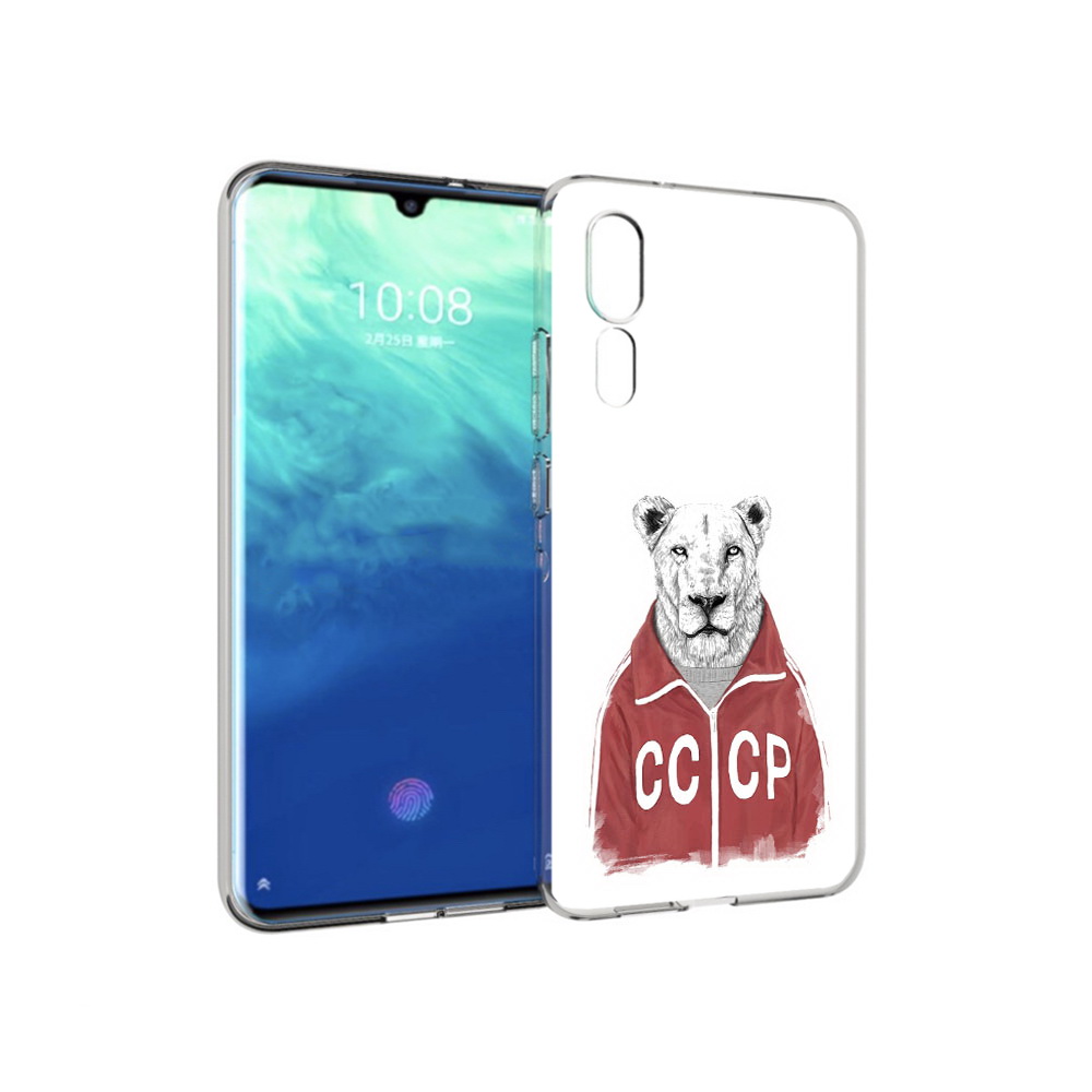 

Чехол MyPads Tocco для ZTE Axon 10 Pro львица ссср (PT134302.444.450), Прозрачный, Tocco