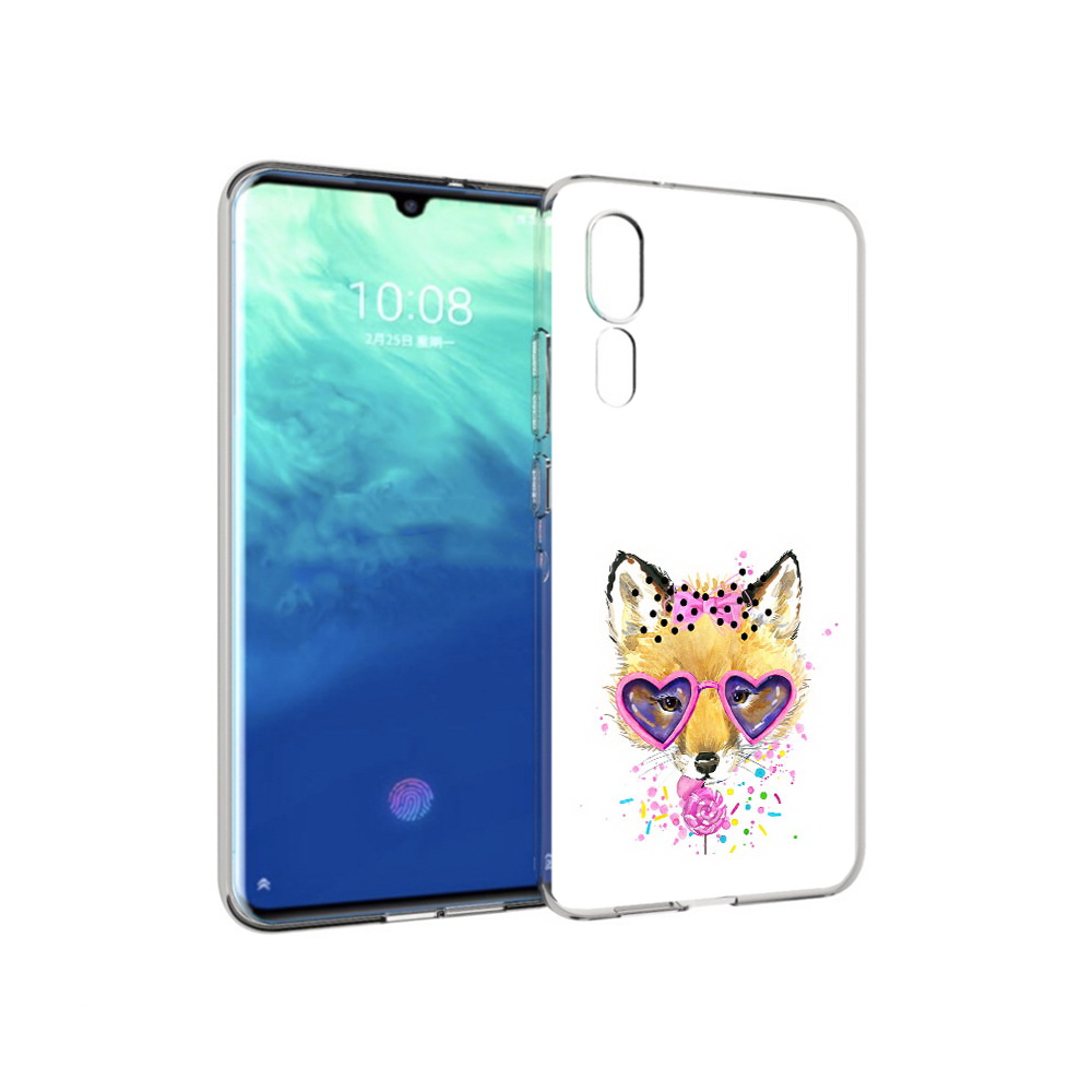 

Чехол MyPads Tocco для ZTE Axon 10 Pro лисенок с бантиком (PT134302.444.441), Прозрачный, Tocco