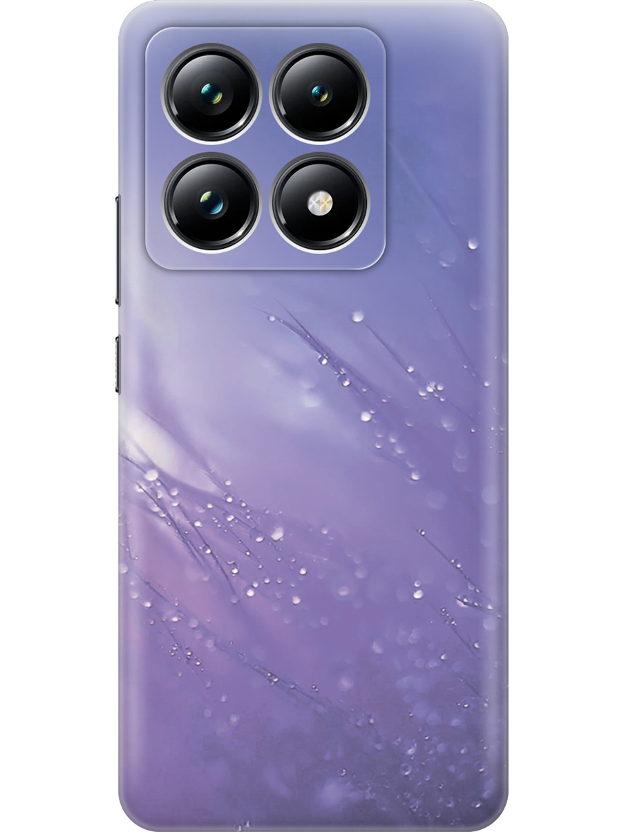 

Силиконовый чехол на Xiaomi 14T Pro с принтом "Капли на синей траве", Прозрачный;белый;синий, 785979022