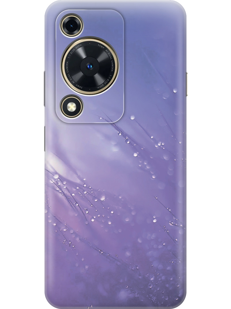 

Силиконовый чехол на Huawei nova Y72 с принтом "Капли на синей траве", Прозрачный;белый;синий, 785977822