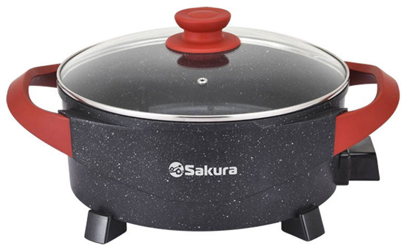 Электросковорода Sakura SA-7715BR Master Chef Black электросковорода sakura sa 7714br master chef 30 10см