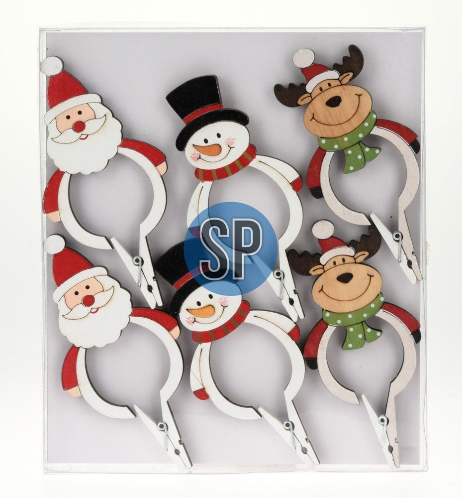 

Новогодние прищепки в ассортименте 11,5x5,5 см, Разноцветный