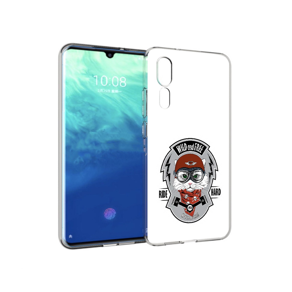 Чехол MyPads Tocco для ZTE Axon 10 Pro кошка в шлеме (PT134302.444.404)