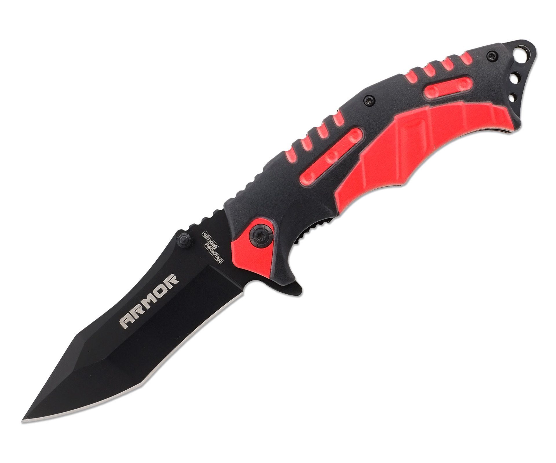 фото Туристический нож ножемир, черный/красный