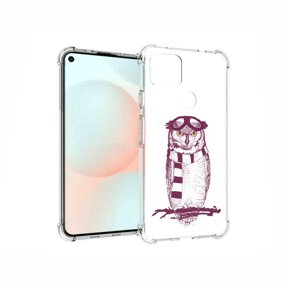Чехол MyPads Tocco для Google Pixel 5A сова-летчик