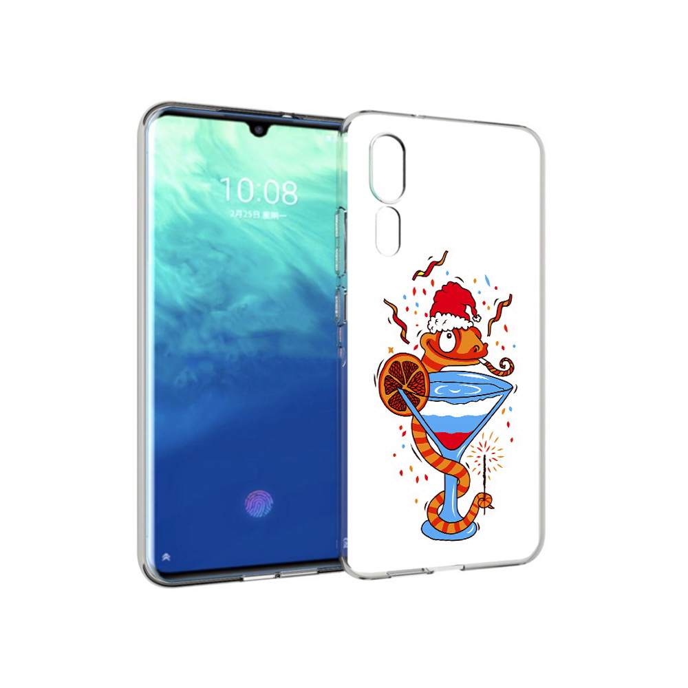 

Чехол MyPads Tocco для ZTE Axon 10 Pro змейка (PT134302.444.364), Прозрачный, Tocco