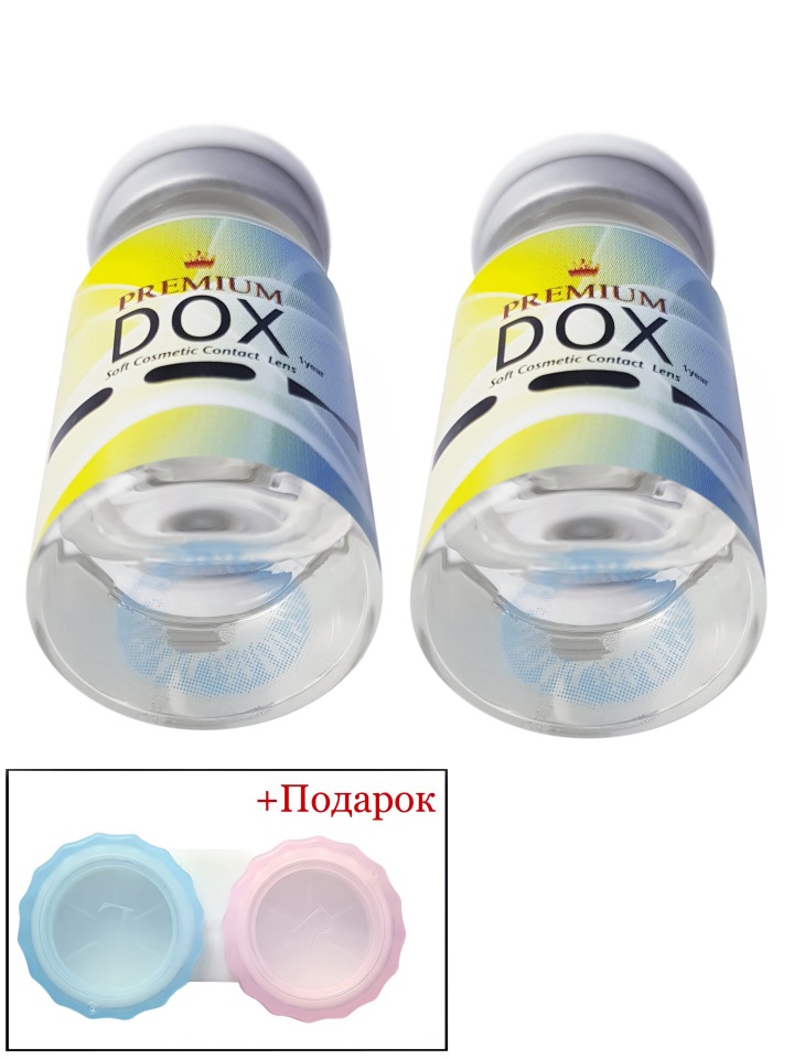 фото Цветные контактные линзы dox a1003 tru sappire 0.00+container;bc:8.6;dia:14.2