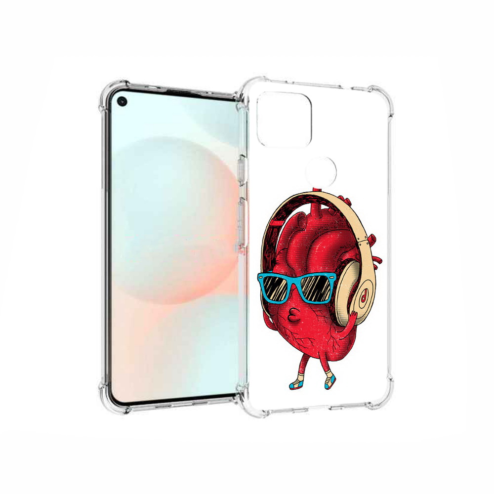 

Чехол MyPads Tocco для Google Pixel 5A слушай сердце, Прозрачный, Tocco