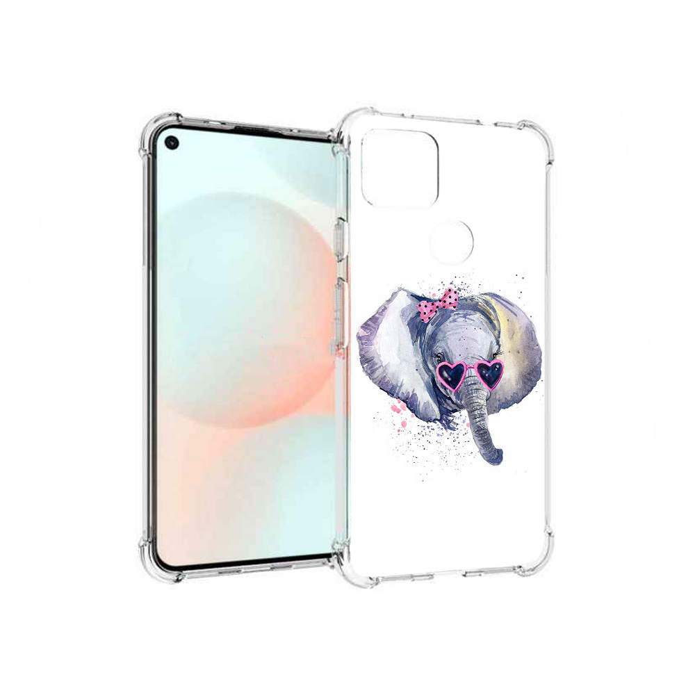 

Чехол MyPads Tocco для Google Pixel 5A слоник в очках, Прозрачный, Tocco