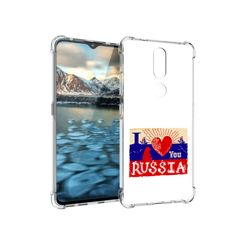 

Чехол MyPads Tocco для Nokia 2.4 Люблю Россию (PT227049.107.112), Прозрачный, Tocco