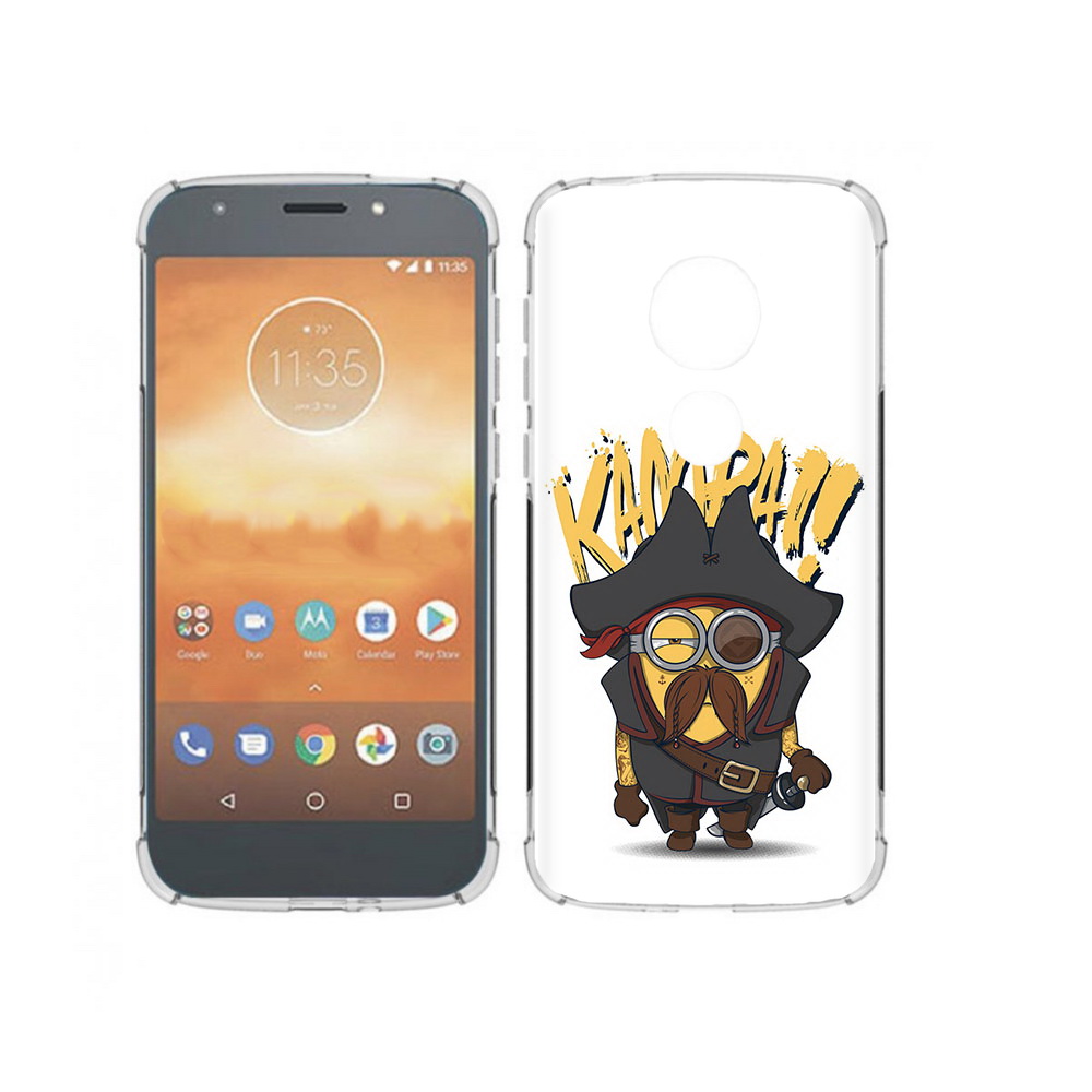 

Чехол MyPads Tocco для Motorola Moto E5 Play миньон пират (PT227065.372.476), Прозрачный, Tocco